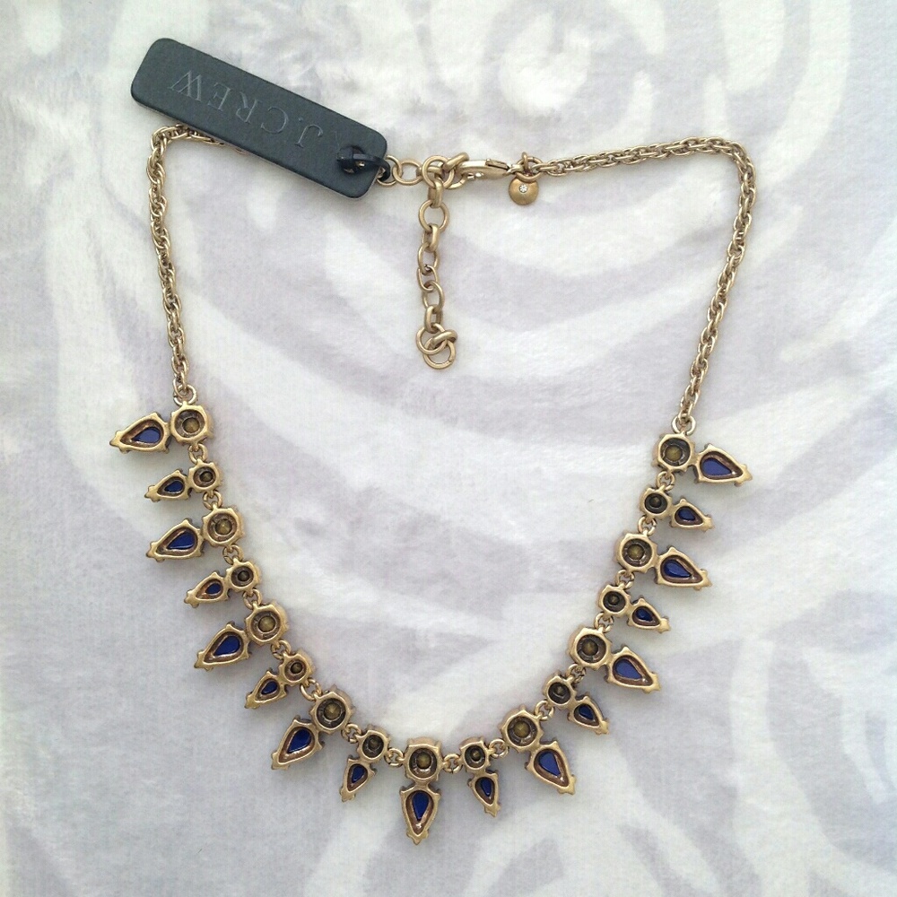 Jcrew Blue Triangle Statement Necklace - image 3